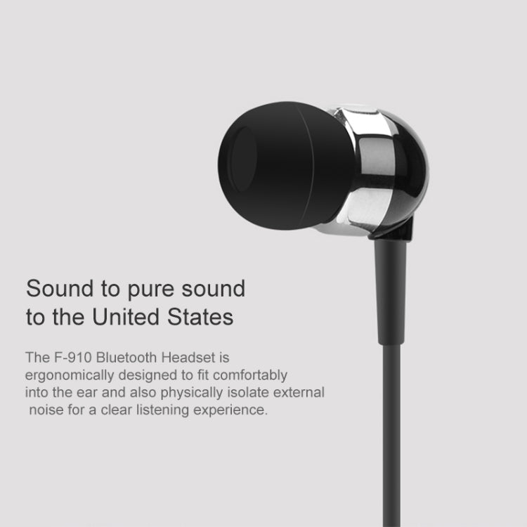 Fineblue F910 CSR4.1 Retractable Cable Caller Vibration Reminder Anti-theft Bluetooth Headset(Silver) - free shipping - PMC TechLife - Order now!
