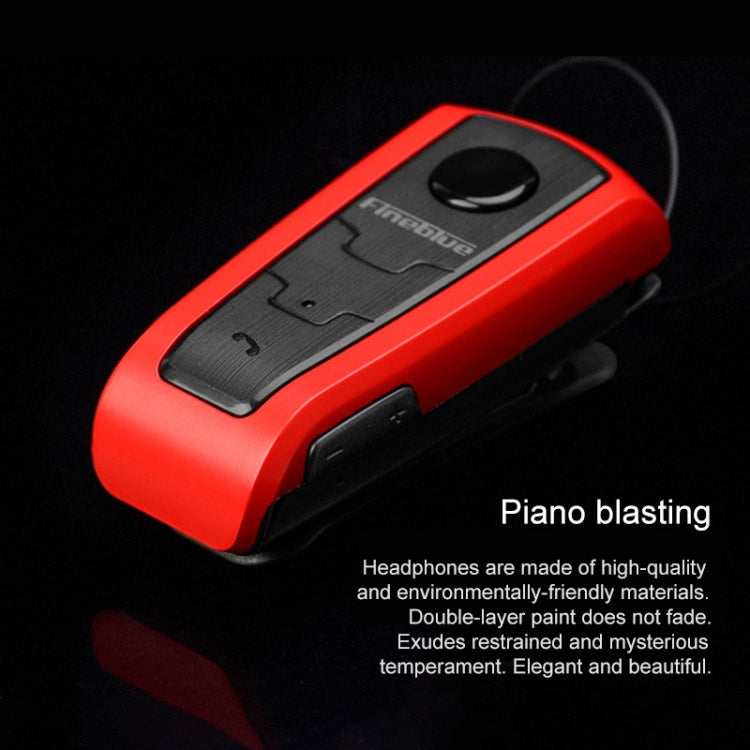 Fineblue F910 CSR4.1 Retractable Cable Caller Vibration Reminder Anti-theft Bluetooth Headset(Silver) - free shipping - PMC TechLife - Order now!