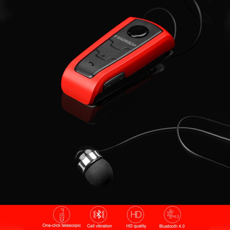 Fineblue F910 CSR4.1 Retractable Cable Caller Vibration Reminder Anti-theft Bluetooth Headset(White) - Bluetooth Earphone by Fineblue | Online Shopping South Africa | PMC TechLife | Buy Now Pay Later Mobicred