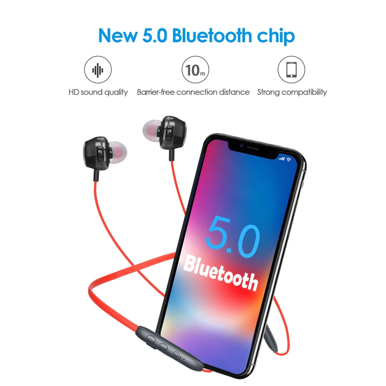 BH-I37 Bluetooth 5.0 Wire-controlled Bluetooth Earphone Built-in High-fidelity Microphone, Support Call(Black) - Bluetooth Earphone by PMC TechLife | Online Shopping South Africa | PMC TechLife
