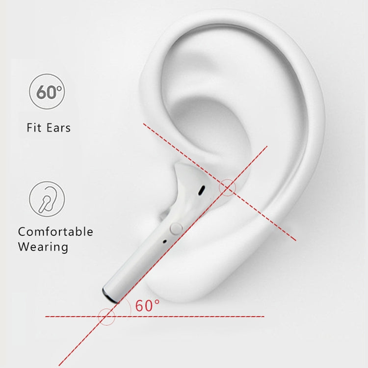 i9 Wireless TWS Sport Bilateral Stereo Bluetooth 5.0 Headset with Charging Box, Push-button Version(White) - TWS Earphone by PMC Jewellery | Online Shopping South Africa | PMC Jewellery