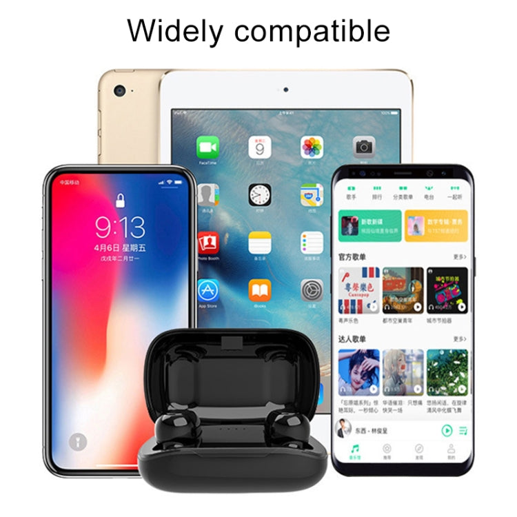 L-21 9D Sound Effects Bluetooth 5.0 Touch Wireless Bluetooth Earphone with Charging Box, Support HD Call (White) - Bluetooth Earphone by PMC TechLife | Online Shopping South Africa | PMC TechLife