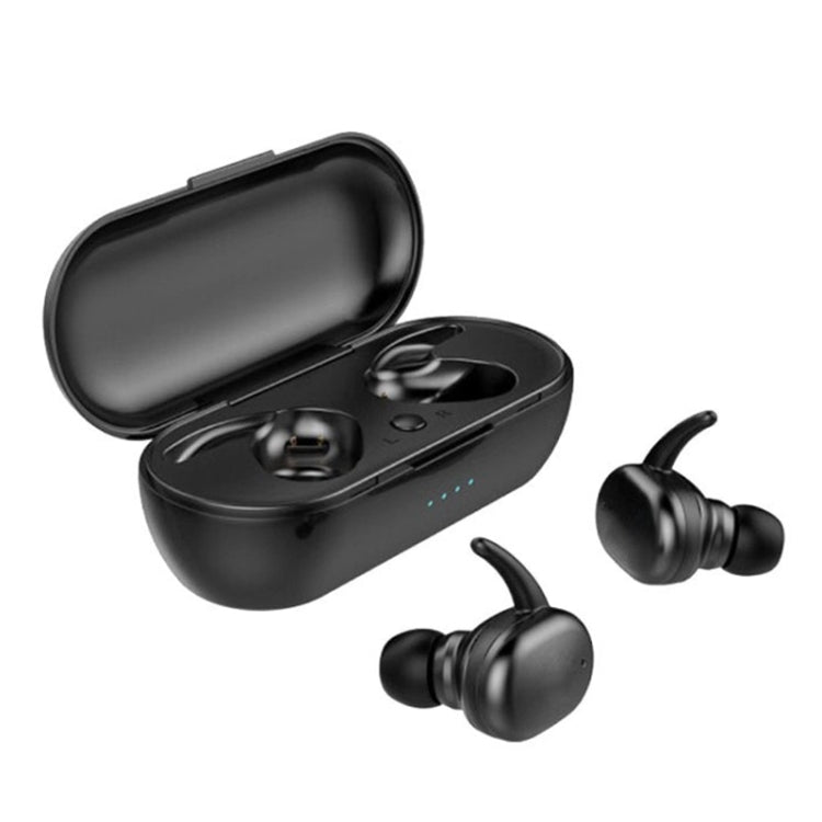 TWS-4 IPX5 Waterproof Bluetooth 5.0 Touch Wireless Bluetooth Earphone with Charging Box, Support HD Call & Voice Prompts(Black) - TWS Earphone by PMC TechLife | Online Shopping South Africa | PMC TechLife
