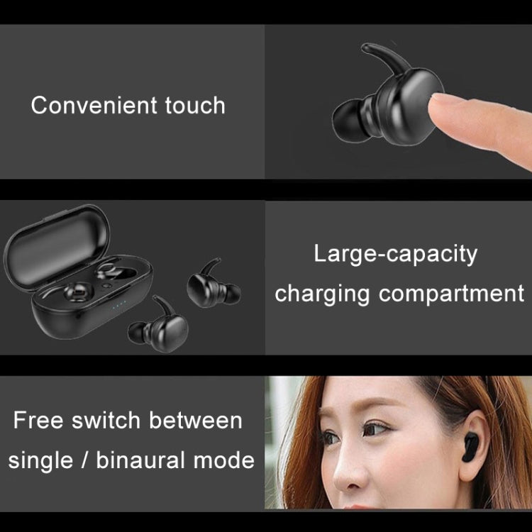 TWS-4 IPX5 Waterproof Bluetooth 5.0 Touch Wireless Bluetooth Earphone with Charging Box, Support HD Call & Voice Prompts(White) - TWS Earphone by PMC TechLife | Online Shopping South Africa | PMC TechLife