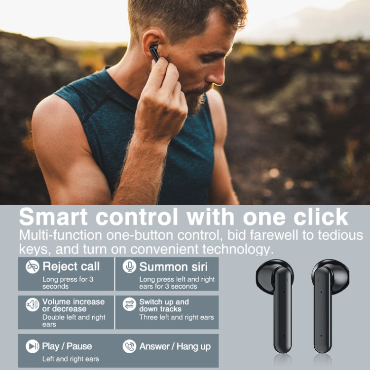 P100pro TWS Bluetooth 5.0 Touch Wireless Bluetooth Earphone with Charging Box & LED Smart Digital Display, Support Siri & Call(White) - TWS Earphone by PMC TechLife | Online Shopping South Africa | PMC TechLife