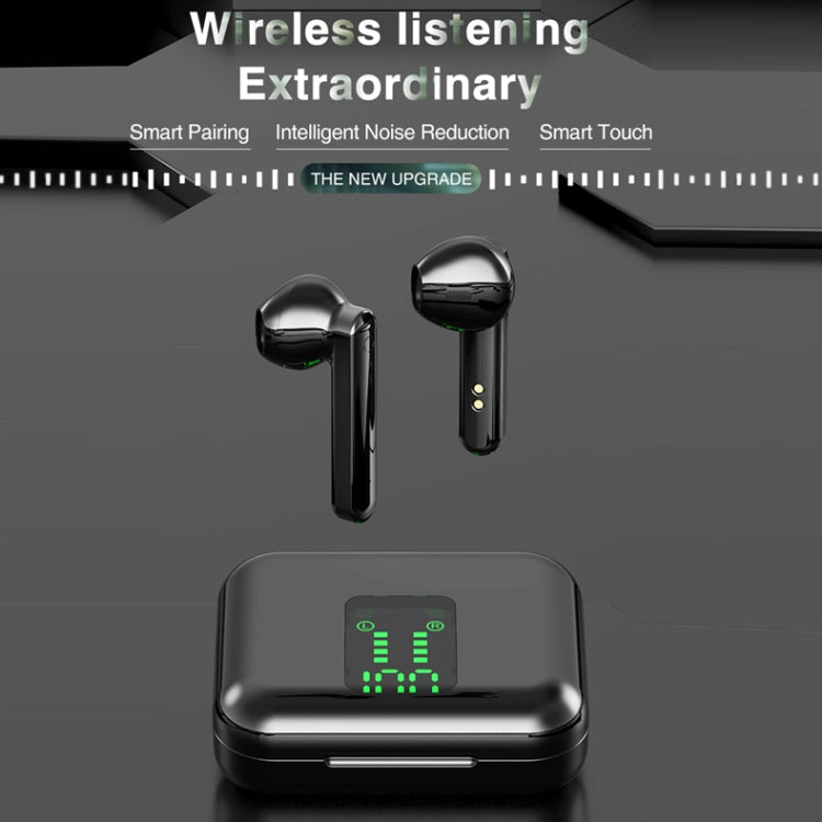 P100pro TWS Bluetooth 5.0 Touch Wireless Bluetooth Earphone with Charging Box & LED Smart Digital Display, Support Siri & Call(White) - TWS Earphone by PMC TechLife | Online Shopping South Africa | PMC TechLife