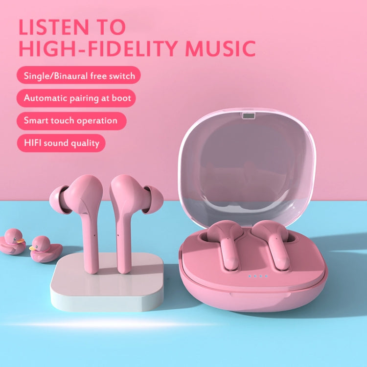 K88 Bluetooth 5.0 TWS Touch Binaural Wireless Stereo Sports Bluetooth Earphone with Charging Box(Pink) - TWS Earphone by PMC TechLife | Online Shopping South Africa | PMC TechLife