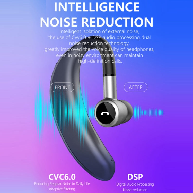 V7 Bluetooth 5.0 Business Style Wireless Stereo Sports Bluetooth Earphone, Support Inform Caller Name (Black) - Bluetooth Earphone by PMC TechLife | Online Shopping South Africa | PMC TechLife