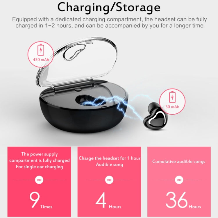 X7 Bluetooth 4.1 Mini Invisible Wireless Sports Bluetooth Earphone with Charging Box (Red) - Bluetooth Earphone by PMC TechLife | Online Shopping South Africa | PMC TechLife