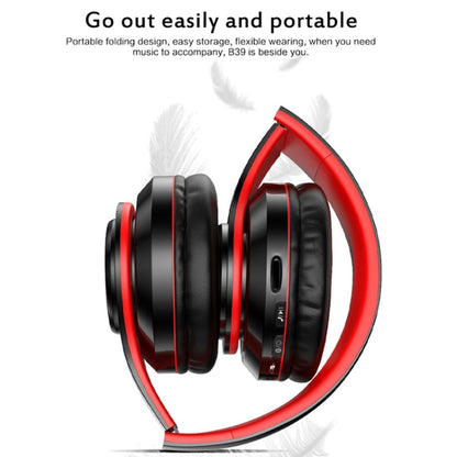 B39 Wireless Bluetooth V5.0 Headset (Red) - Headset & Headphone by PMC Jewellery | Online Shopping South Africa | PMC Jewellery