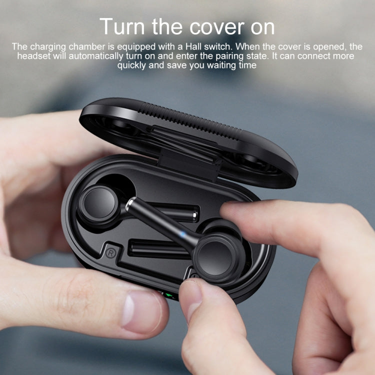 MI4 Bluetooth 5.0 LED Digital Display Intelligent Noise Reduction True Wireless Bluetooth Earphone (White) - TWS Earphone by PMC TechLife | Online Shopping South Africa | PMC TechLife