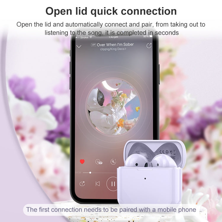 Mijiaer TN22 Bluetooth 5.1 True Wireless Stereo Bluetooth Earphone(Purple) - TWS Earphone by PMC TechLife | Online Shopping South Africa | PMC TechLife