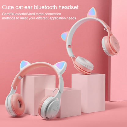 M6 Luminous Cat Ears Two-color Foldable Bluetooth Headset with 3.5mm Jack & TF Card Slot(Purple) - Headset & Headphone by PMC Jewellery | Online Shopping South Africa | PMC Jewellery