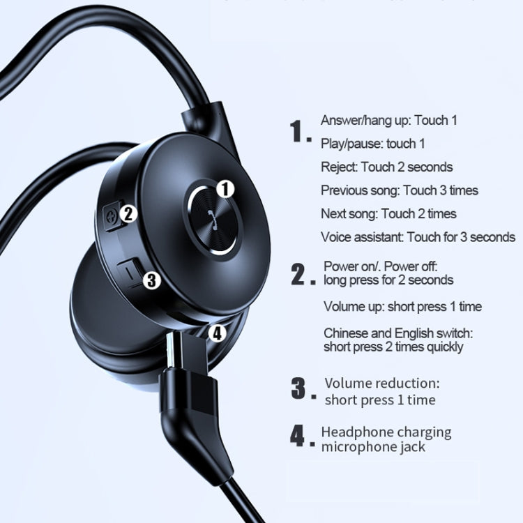 M-1 Back-mounted Touch Noise Reduction Bone Conduction Bluetooth Earphone with Detachable Microphone (Pink) - Headset & Headphone by PMC TechLife | Online Shopping South Africa | PMC TechLife