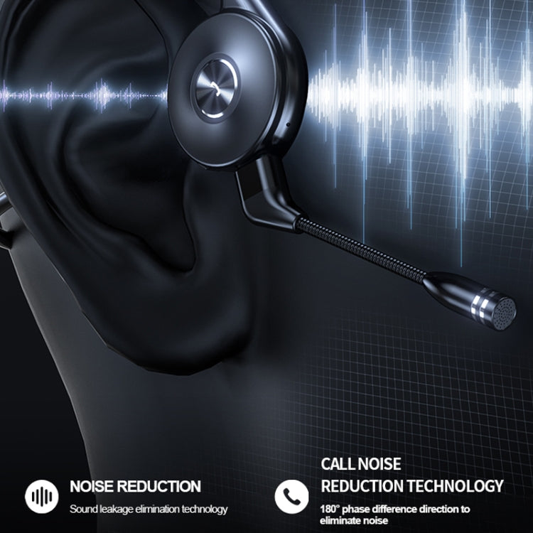 M-1 Back-mounted Touch Noise Reduction Bone Conduction Bluetooth Earphone with Detachable Microphone (Black) - Headset & Headphone by PMC TechLife | Online Shopping South Africa | PMC TechLife