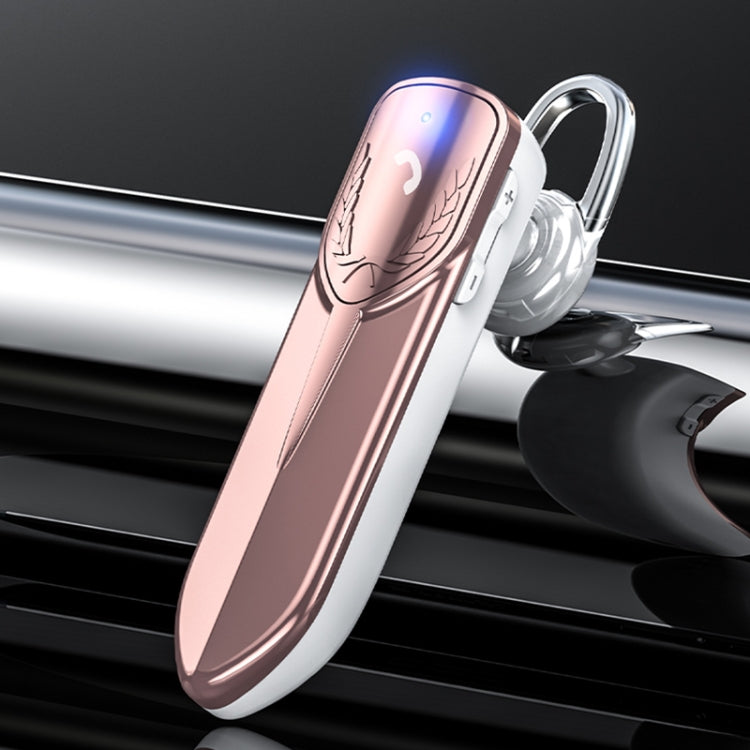 M81 CVC Noise Reduction Unilateral Business Ear-mounted Bluetooth Earphone, Support Siri & One for Two(Rose Gold) - Bluetooth Earphone by PMC TechLife | Online Shopping South Africa | PMC TechLife