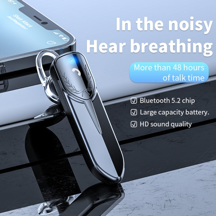 M81 CVC Noise Reduction Unilateral Business Ear-mounted Bluetooth Earphone, Support Siri & One for Two(White) - Bluetooth Earphone by PMC TechLife | Online Shopping South Africa | PMC TechLife