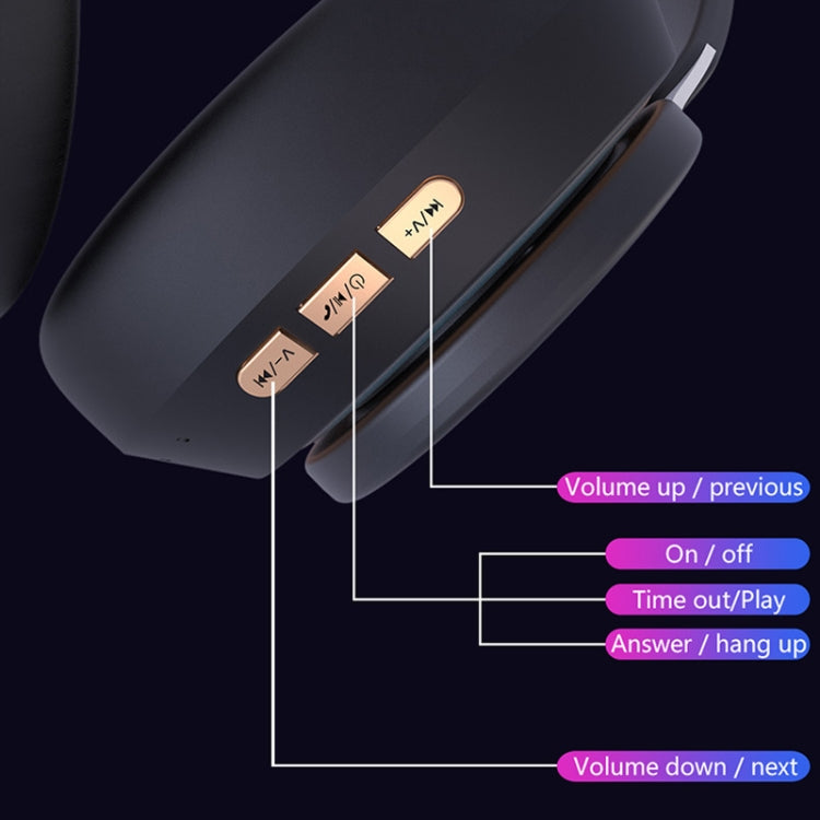 07S Folding Sports Computer Games Wireless Bluetooth V5.0 Headset with Mic (Black) - Headset & Headphone by PMC TechLife | Online Shopping South Africa | PMC TechLife