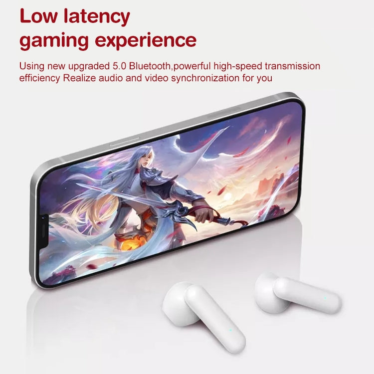 ETE-16 TWS Semi-In-Ear Digital Display Sports Bluetooth Earphones (White) - TWS Earphone by PMC TechLife | Online Shopping South Africa | PMC TechLife