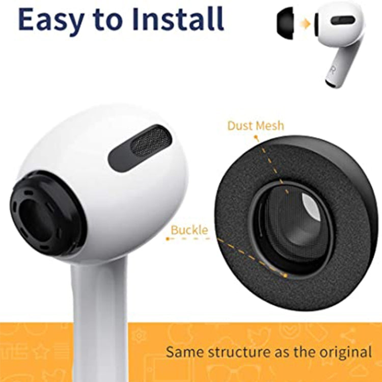 ZS0164 Slow Rebound Foam Earmuffs for AirPods Pro, Size: L (Grey) - Anti-dust & Ear Caps by PMC TechLife | Online Shopping South Africa | PMC TechLife