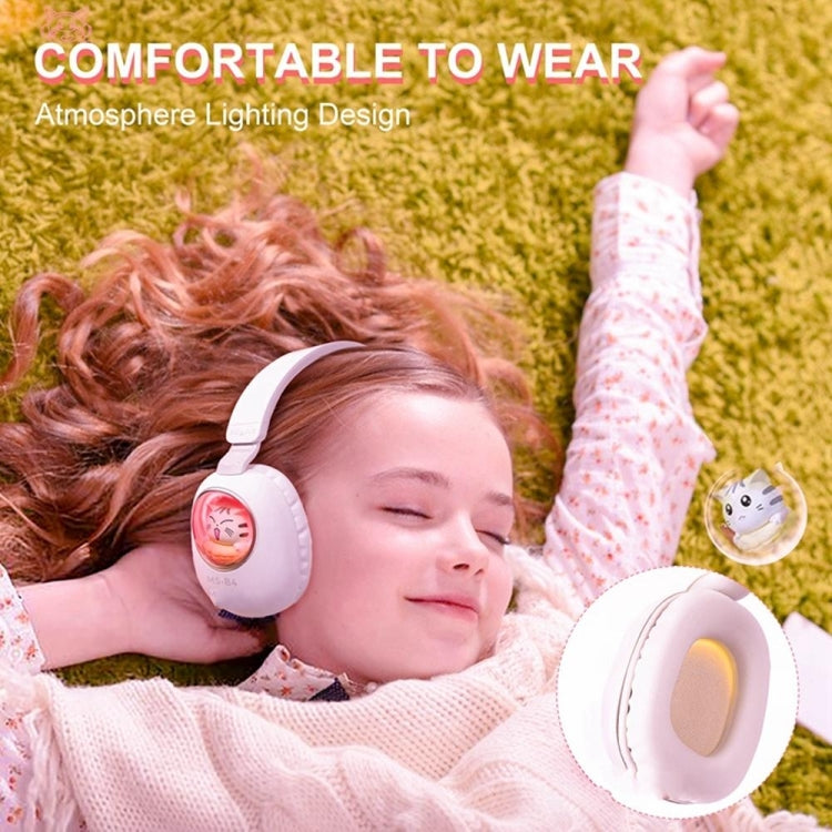 B4 RGB Cartoon Stereo Headset Wireless Bluetooth Headphones (Pink) - Headset & Headphone by PMC TechLife | Online Shopping South Africa | PMC TechLife