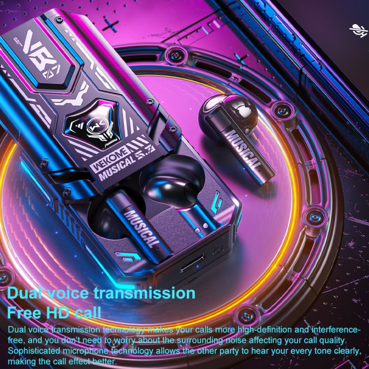 WEKOME VB07 Mecha Series Blade Wireless Bluetooth Earphone (Black) - free shipping - PMC TechLife - Order now!