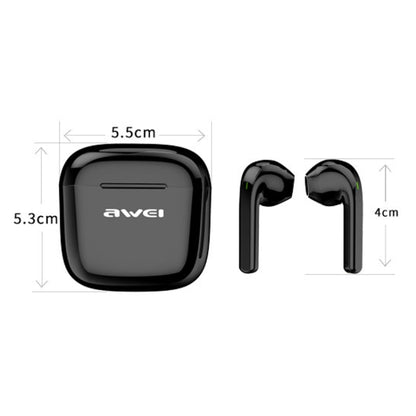 awei T26 TWS Bluetooth V5.0 Ture Wireless Sports Headset with Charging Case(Black) - TWS Earphone by awei | Online Shopping South Africa | PMC Jewellery