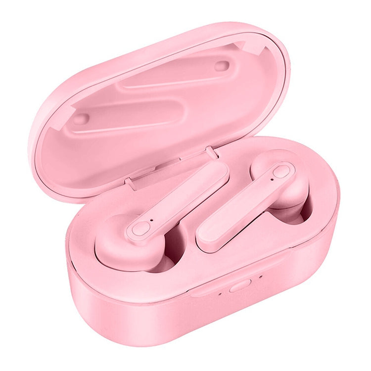 DT-5 IPX Waterproof Bluetooth 5.0 Wireless Bluetooth Earphone with Magnetic Charging Box, Support Call & Power Bank Function(Pink) - Bluetooth Earphone by PMC Jewellery | Online Shopping South Africa | PMC Jewellery
