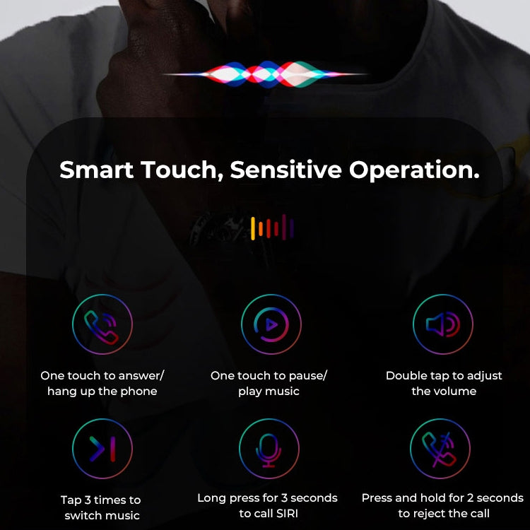 J18 Bluetooth 5.0 TWS Wireless Binaural Bluetooth Earphone with Charging Box(Black) - TWS Earphone by PMC TechLife | Online Shopping South Africa | PMC TechLife