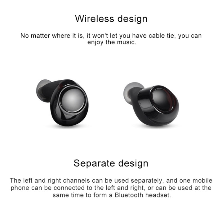 Drawer Type S2 Ear-in TWS Bluetooth V5.0 Wireless Earphones(Grey) - TWS Earphone by PMC TechLife | Online Shopping South Africa | PMC TechLife