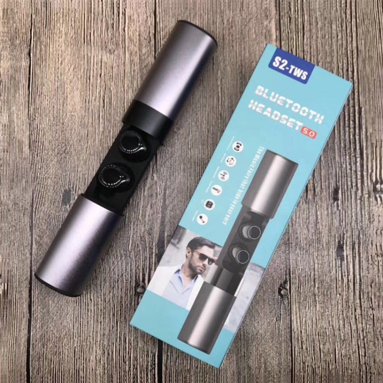 Drawer Type S2 Ear-in TWS Bluetooth V5.0 Wireless Earphones(Grey) - TWS Earphone by PMC TechLife | Online Shopping South Africa | PMC TechLife