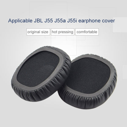 For JBL J55 / J55a / J55i Headphones Imitation Leather + Foam Soft Earphone Protective Cover Earmuffs, One Pair(Black) - Earmuff & Pad by PMC Jewellery | Online Shopping South Africa | PMC Jewellery