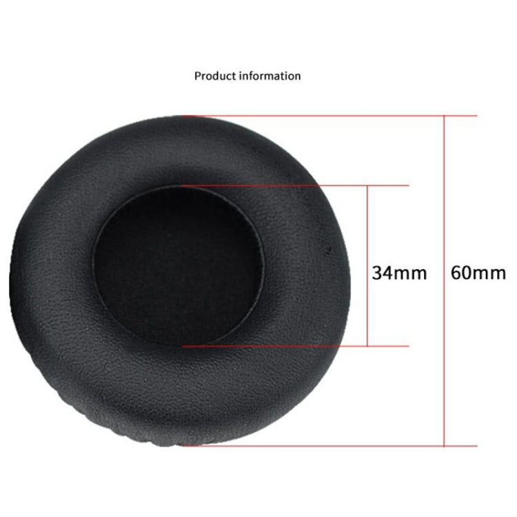 For JBL E30 Headphones Imitation Leather + Foam Soft Earphone Protective Cover Earmuffs, One Pair(Black) - Earmuff & Pad by PMC TechLife | Online Shopping South Africa | PMC TechLife