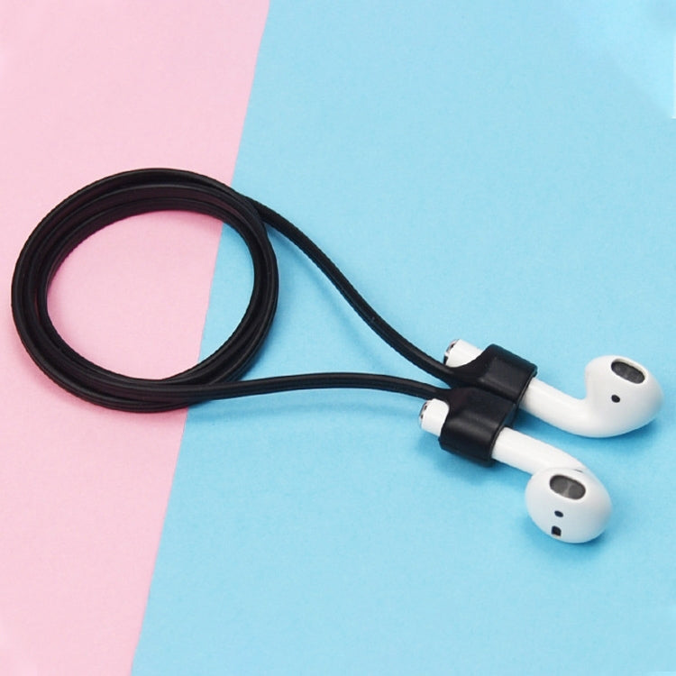 Wireless Bluetooth Headset Anti-lost Rope Magnetic Silicone Lanyard for Apple AirPods 1 / 2(Black) - Anti-lost & Holder by PMC TechLife | Online Shopping South Africa | PMC TechLife