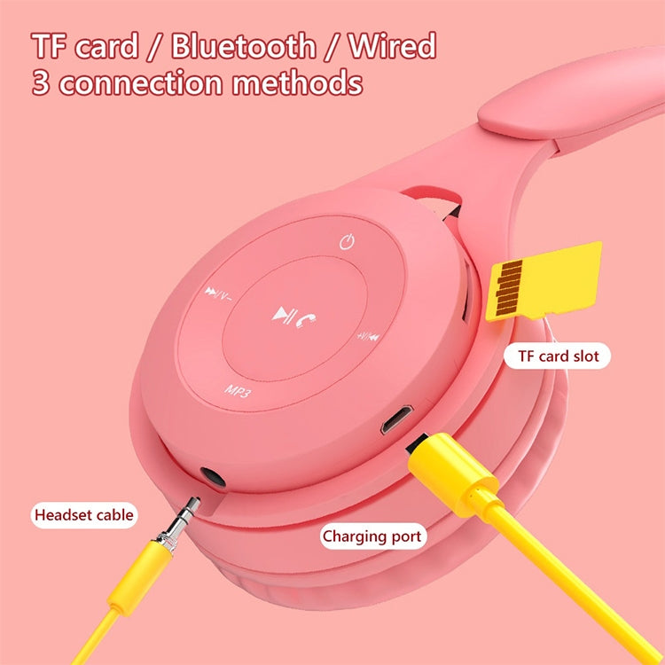 Y08 Hifi Sound Quality Macaron Bluetooth Headset, Supports Calling & TF Card & 3.5mm AUX (Green) - Headset & Headphone by PMC TechLife | Online Shopping South Africa | PMC TechLife