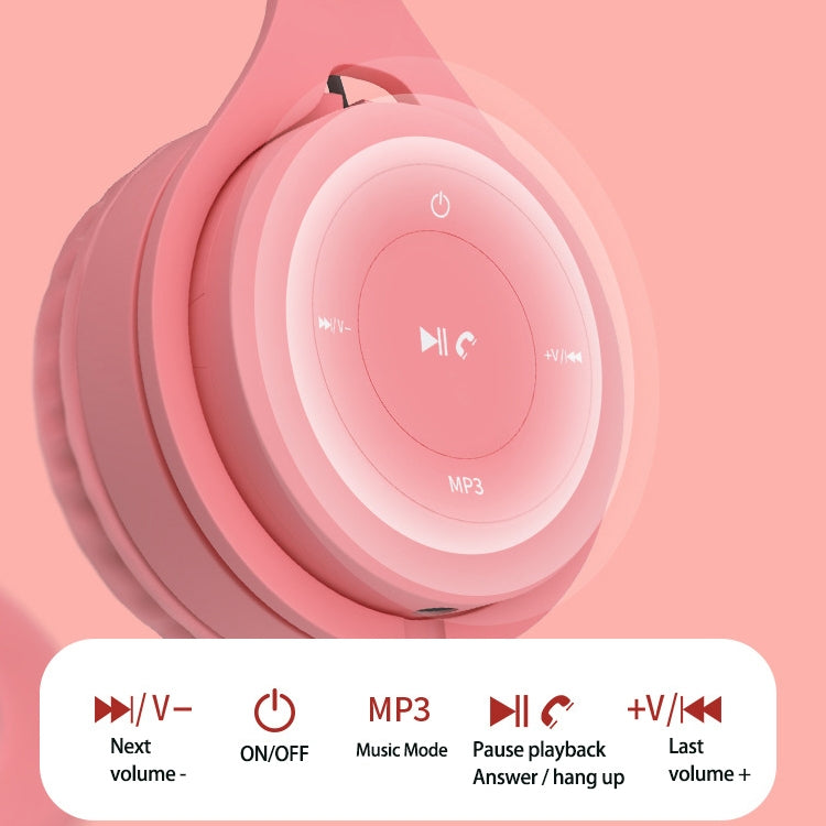 Y08 Hifi Sound Quality Macaron Bluetooth Headset, Supports Calling & TF Card & 3.5mm AUX (Blue) - Headset & Headphone by PMC TechLife | Online Shopping South Africa | PMC TechLife