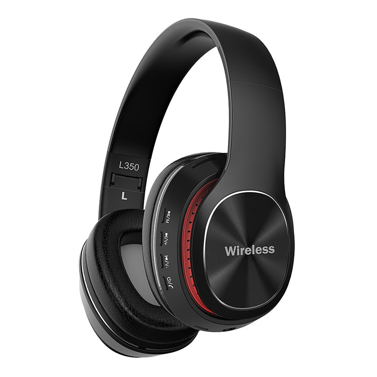 L350 Foldable Wireless Sports Stereo Bluetooth Headset, Supports IOS Power Display & HD Calling & FM & TF Card & 3.5mm AUX (Black) - Headset & Headphone by PMC Jewellery | Online Shopping South Africa | PMC Jewellery