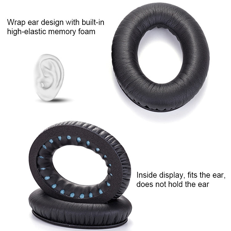 1 Pair Soft Earmuff Headphone Jacket with Common Cotton for BOSE QC2 / QC15 / AE2 / QC25(Grey) - Earmuff & Pad by PMC TechLife | Online Shopping South Africa | PMC TechLife