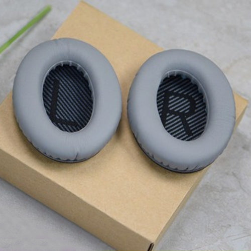 1 Pair Soft Earmuff Headphone Jacket with LR Cotton for BOSE QC2 / QC15 / AE2 / QC25 / QC35(Black Grey) - Earmuff & Pad by PMC TechLife | Online Shopping South Africa | PMC TechLife