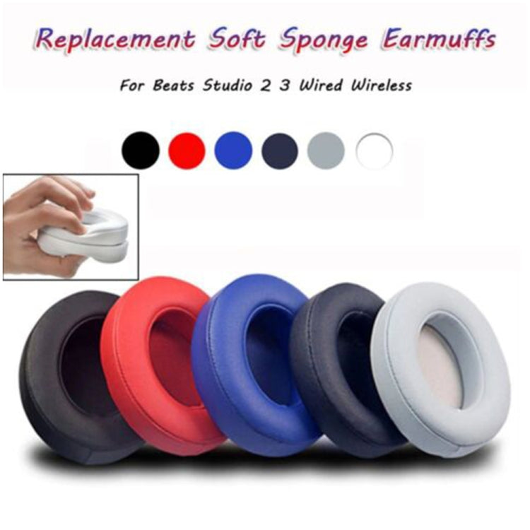 1 Pair Soft Sponge Earmuff Headphone Jacket for Beats Solo 2.0, Wired Version(White) - Earmuff & Pad by PMC TechLife | Online Shopping South Africa | PMC TechLife