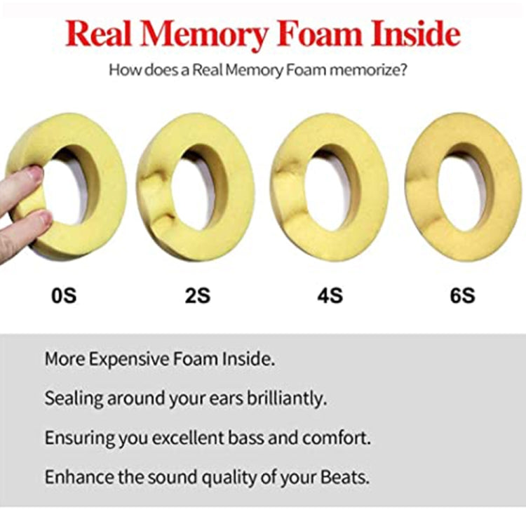 1 Pair Soft Sponge Earmuff Headphone Jacket for Beats Studio 2.0(Champagne Gold) - Earmuff & Pad by PMC TechLife | Online Shopping South Africa | PMC TechLife