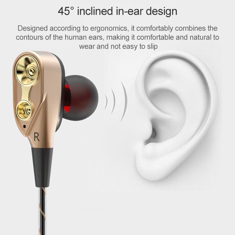 D12 1.2m Wired In Ear 3.5mm Interface Stereo Wire-Controlled HIFI Earphones Dual-motion Loop Running Game Music Headset With Packaging(Black) - free shipping - PMC TechLife - Order now!