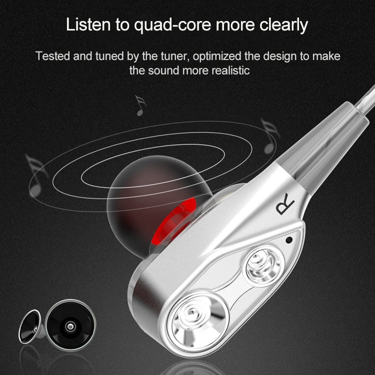 D12 1.2m Wired In Ear 3.5mm Interface Stereo Wire-Controlled HIFI Earphones Dual-motion Loop Running Game Music Headset With Packaging(Black) - free shipping - PMC TechLife - Order now!