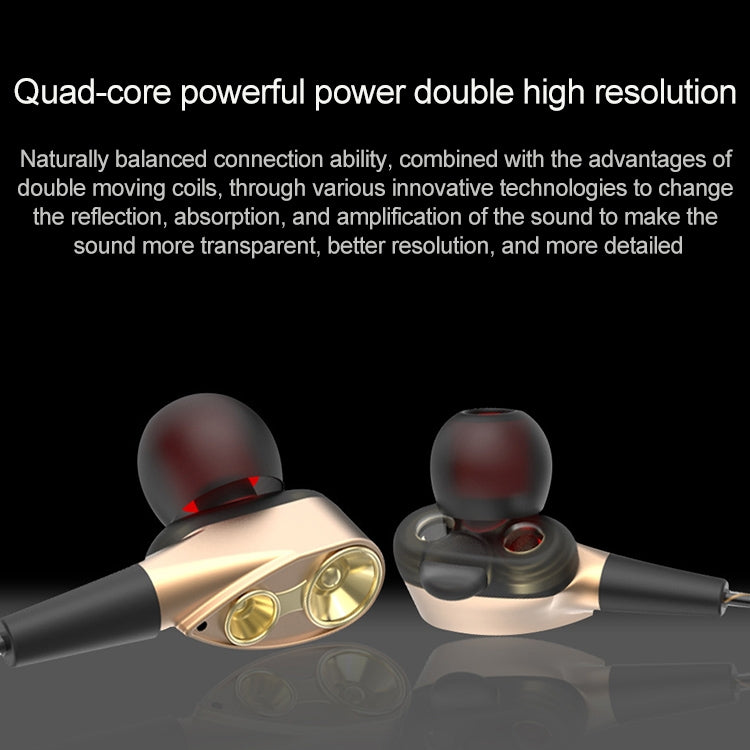 D12 1.2m Wired In Ear 3.5mm Interface Stereo Wire-Controlled HIFI Earphones Dual-motion Loop Running Game Music Headset With Packaging(White) - In Ear Wired Earphone by PMC TechLife | Online Shopping South Africa | PMC TechLife