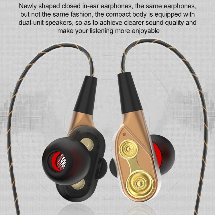D12 1.2m Wired In Ear 3.5mm Interface Stereo Wire-Controlled HIFI Earphones Dual-motion Loop Running Game Music Headset With Packaging(White) - In Ear Wired Earphone by PMC TechLife | Online Shopping South Africa | PMC TechLife