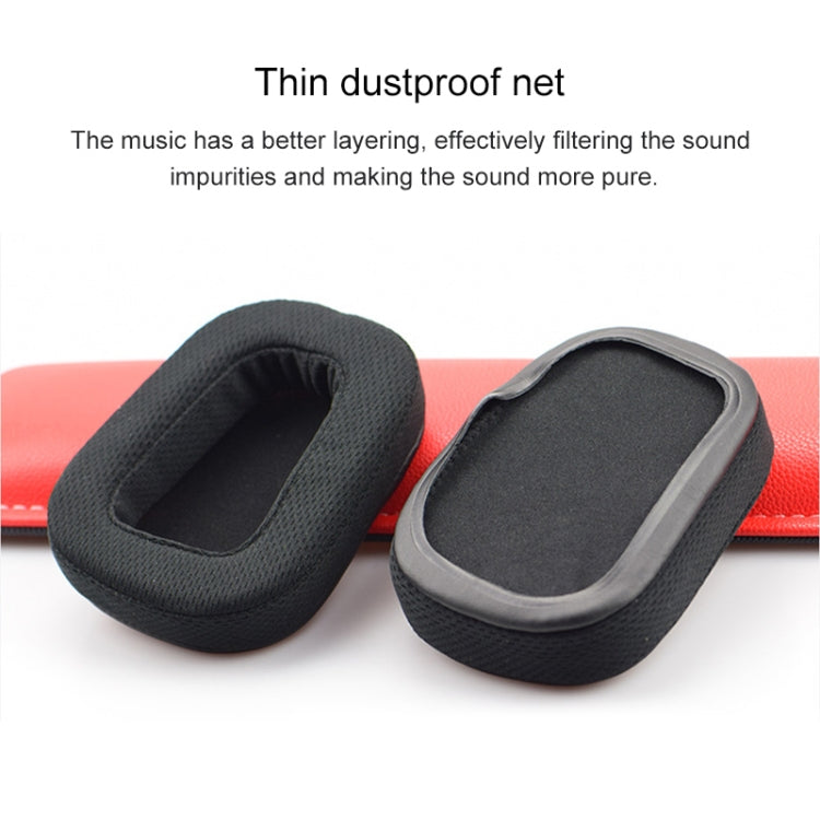 2 PCS For Logitech G633 G933 Earphone Cushion Cover Earmuffs Replacement Earpads with Mesh (Plastin) - Earmuff & Pad by PMC TechLife | Online Shopping South Africa | PMC TechLife