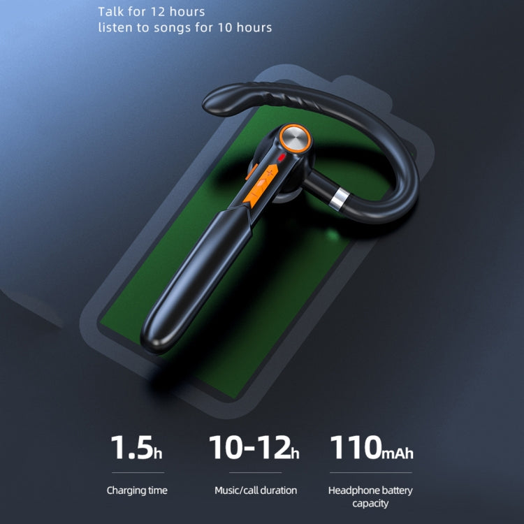 ME-100 TWS Business Rotating Universal True Stereo 5.0 Version Hanging Ear In-Ear Bluetooth Headset(Black+green) - Bluetooth Earphone by PMC TechLife | Online Shopping South Africa | PMC TechLife