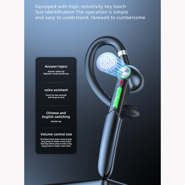 ME-100 TWS Business Rotating Universal True Stereo 5.0 Version Hanging Ear In-Ear Bluetooth Headset(Black) - Bluetooth Earphone by PMC TechLife | Online Shopping South Africa | PMC TechLife