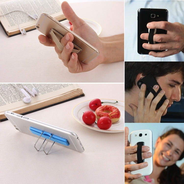 2 in 1 Adjustable Universal Mini Adhesive Holder Stand + Slim Finger Grip, Size: 7.3 x 2.2 x 0.3 cm(Silver) - Ring Holder by PMC TechLife | Online Shopping South Africa | PMC TechLife