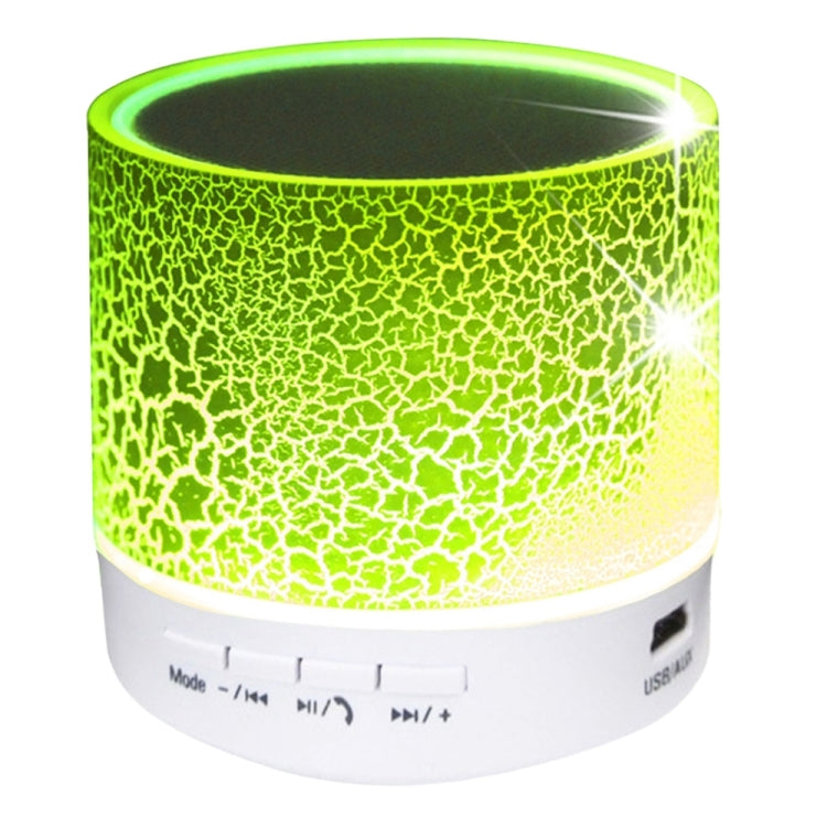 A9 Mini Portable Glare Crack Bluetooth Stereo Speaker with LED Light, Built-in MIC, Support Hands-free Calls & TF Card(Green) - Mini Speaker by PMC TechLife | Online Shopping South Africa | PMC TechLife